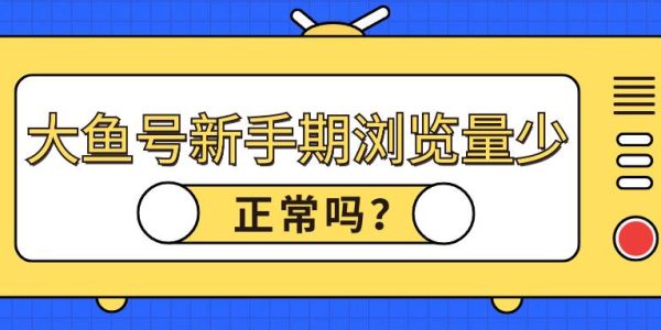 大鱼号新手期浏览量少正常吗？新手期给收益吗？